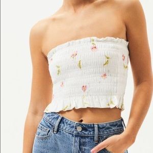 Scrunched Florak Tube Top